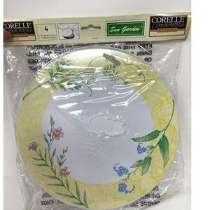 Vtg 80s Corelle Coordinates Floral Flower Electric Stove Burner Cover Set 4 NEW.